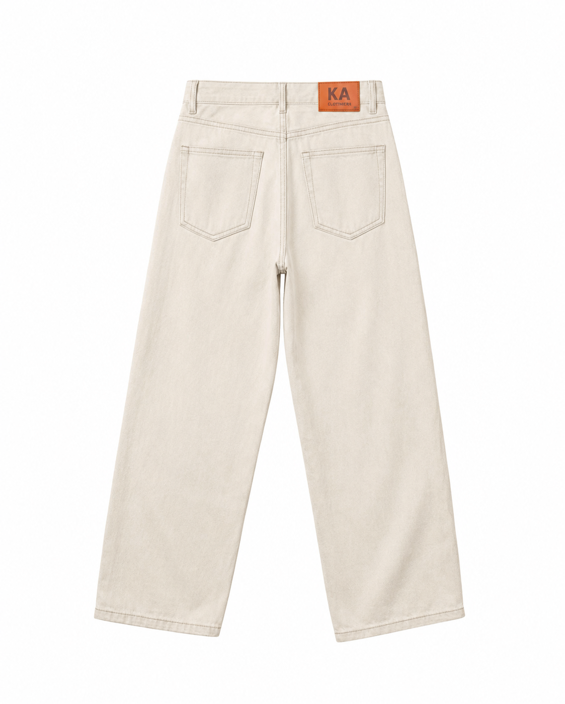 KA Wide-Leg Tailored Denim Trousers